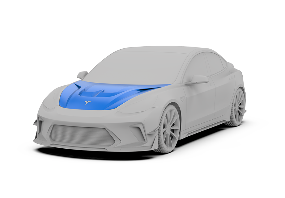 Robot Craftsman Tesla Model 3 Model Y “HACKER” Hood / Bonnet