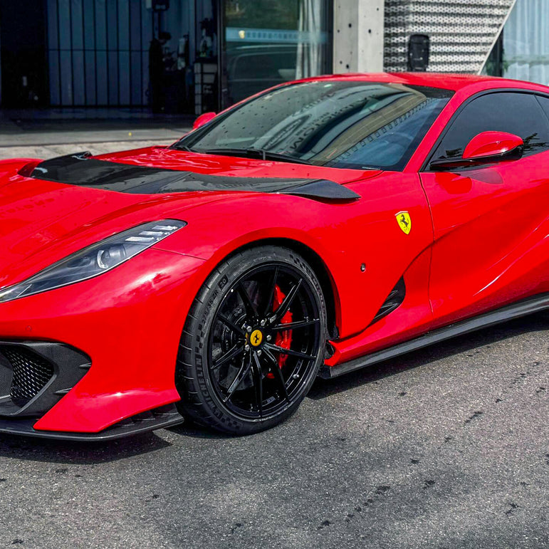 Ferrari 812 Superfast / GTS to Competizione Style Carbon Fibre Front End + Side Skirt Conversion (Aftermarket)