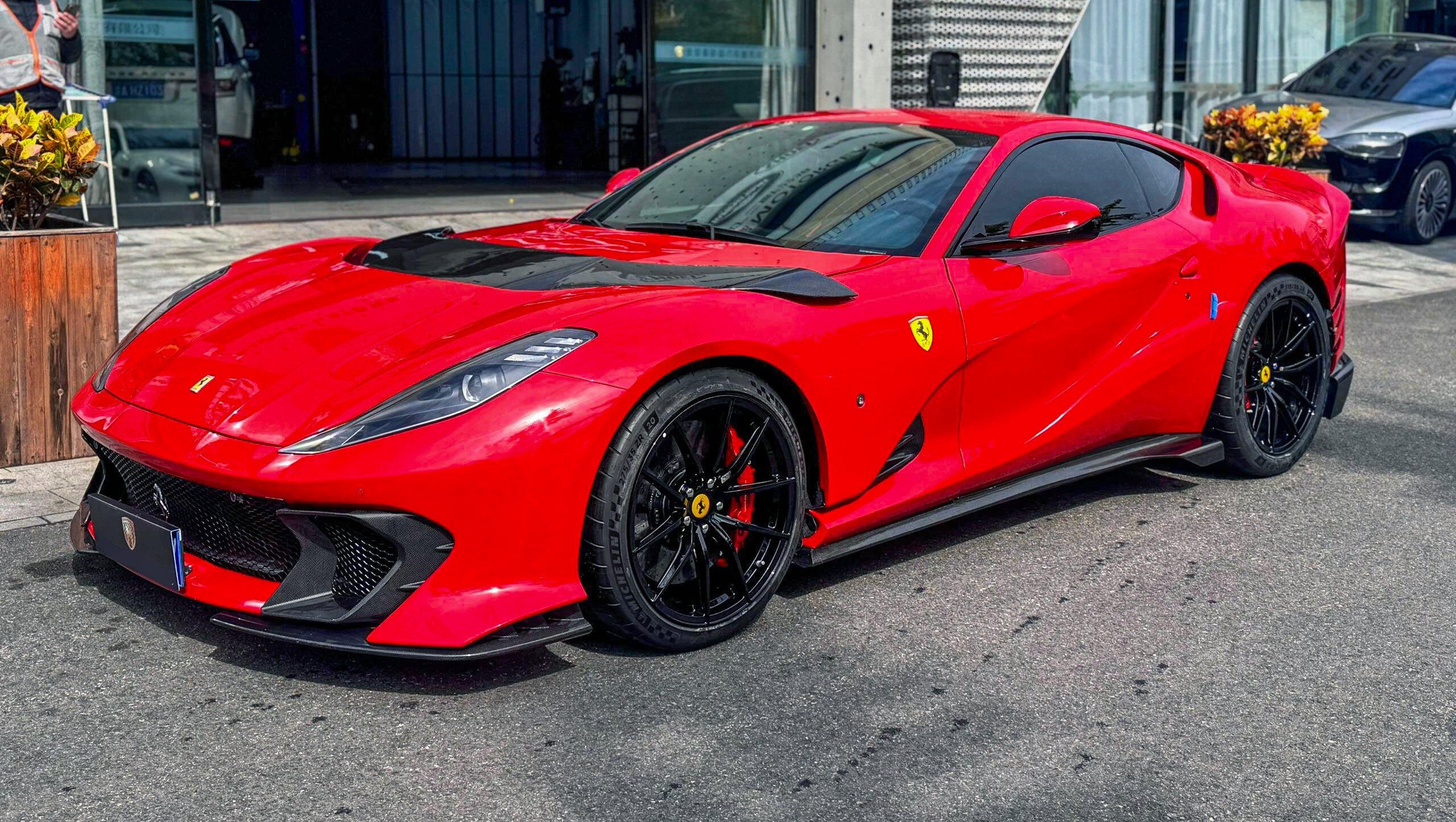 Ferrari 812 Superfast / GTS to Competizione Style Carbon Fibre Front End + Side Skirt Conversion (Aftermarket)