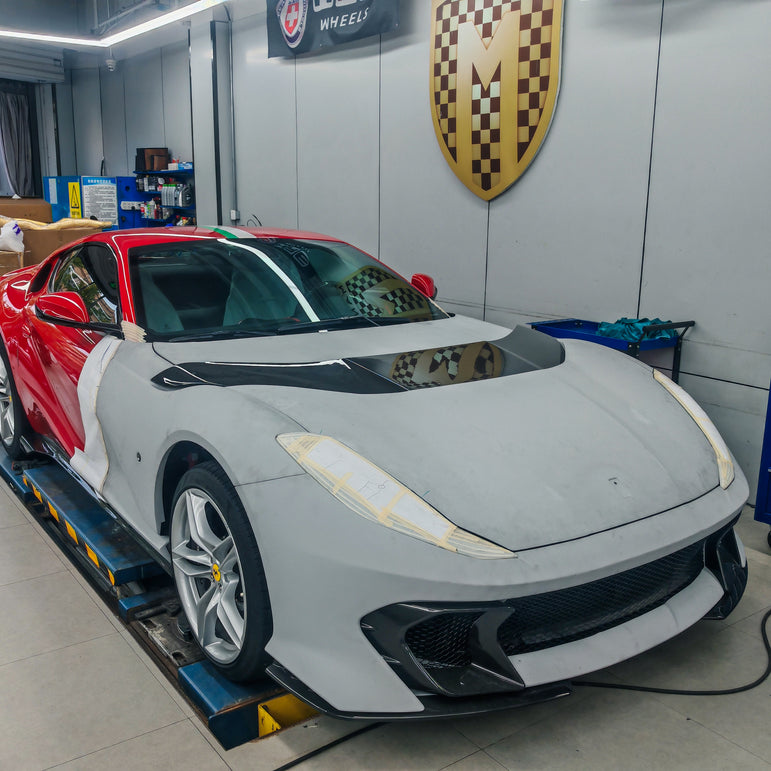 Ferrari 812 Superfast / GTS to Competizione Style Carbon Fibre Front End + Side Skirt Conversion (Aftermarket)