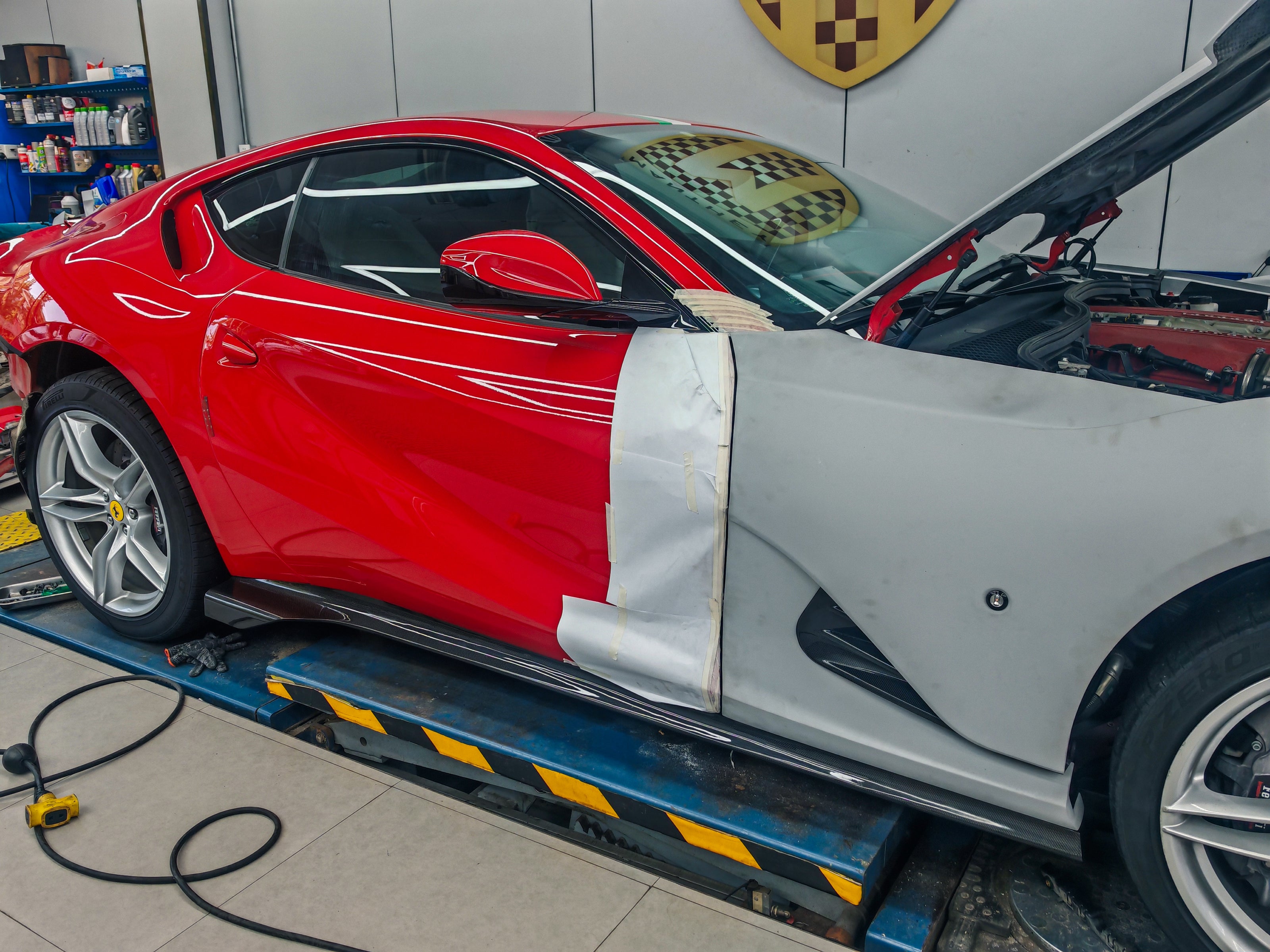 Ferrari 812 Superfast / GTS to Competizione Style Carbon Fibre Front End + Side Skirt Conversion (Aftermarket)