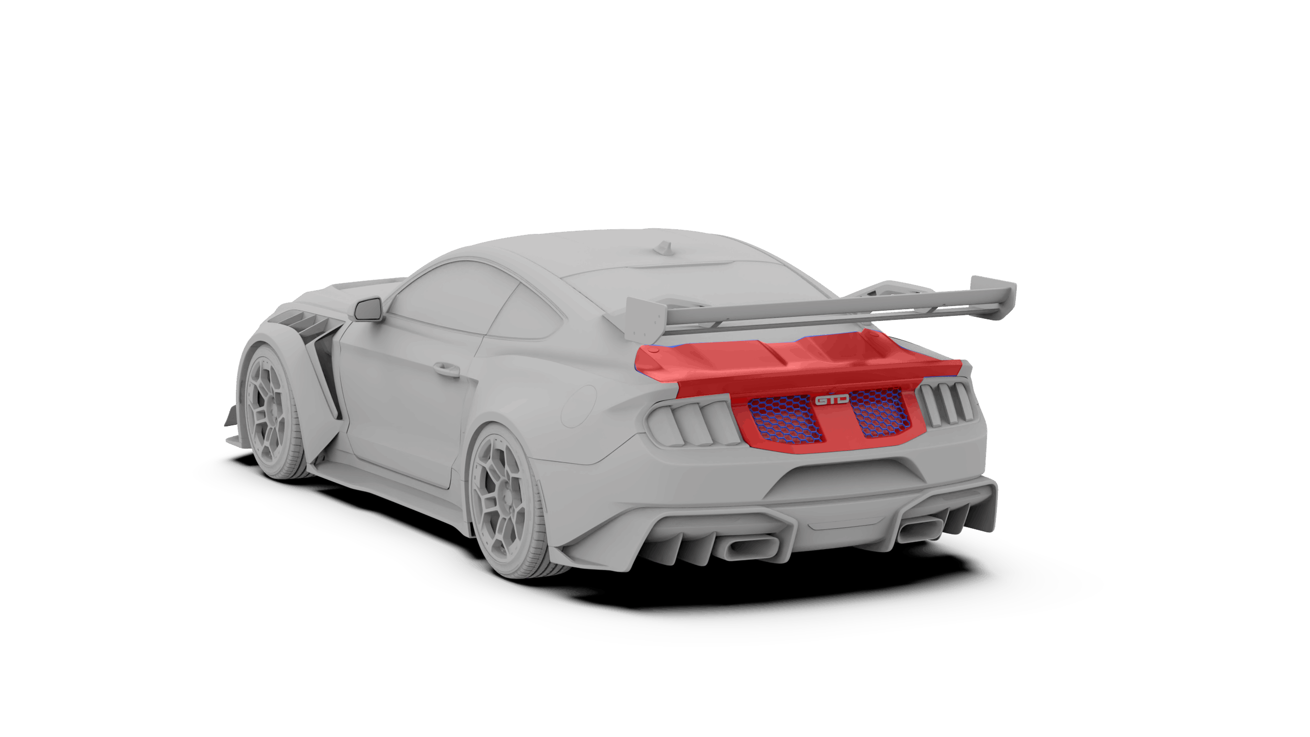 Robot Ford Mustang V5 GTR Widebody Boot/Trunk Options