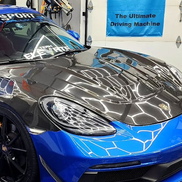 TAKD Carbon Pre-preg Carbon Fiber Hood Bonnet Porsche 718 Boxster / Cayman & 911 991.1 991.2