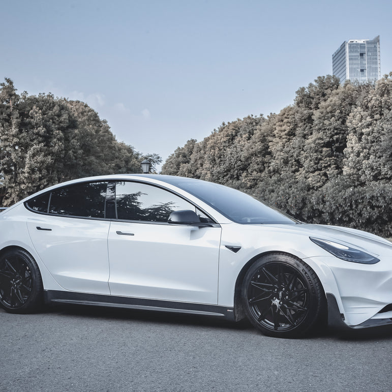 CMST Tuning Carbon Fiber Front Bumper & Front Lip for Tesla Model 3 Ver.2 - Robot Bodykits