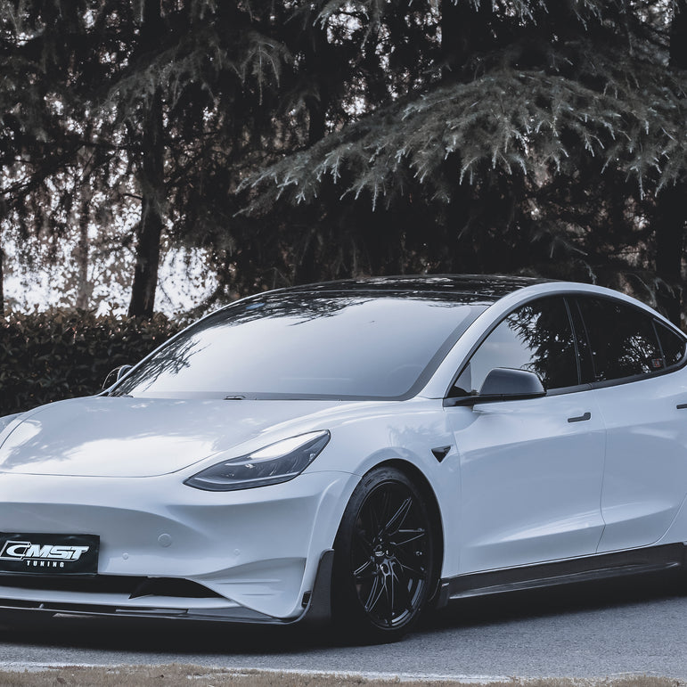 CMST Tuning Carbon Fiber Front Bumper & Front Lip for Tesla Model 3 Ver.2 - Robot Bodykits
