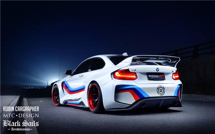 2014-2019 BMW 2 Series F22 VR Style Partial Carbon Fiber Wide Body Full Body Kit