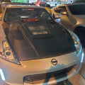 CMST Tuning Carbon Fiber Hood with Tempered Glass for Nissan 370Z Z34 Fairlady Z - Robot Bodykits