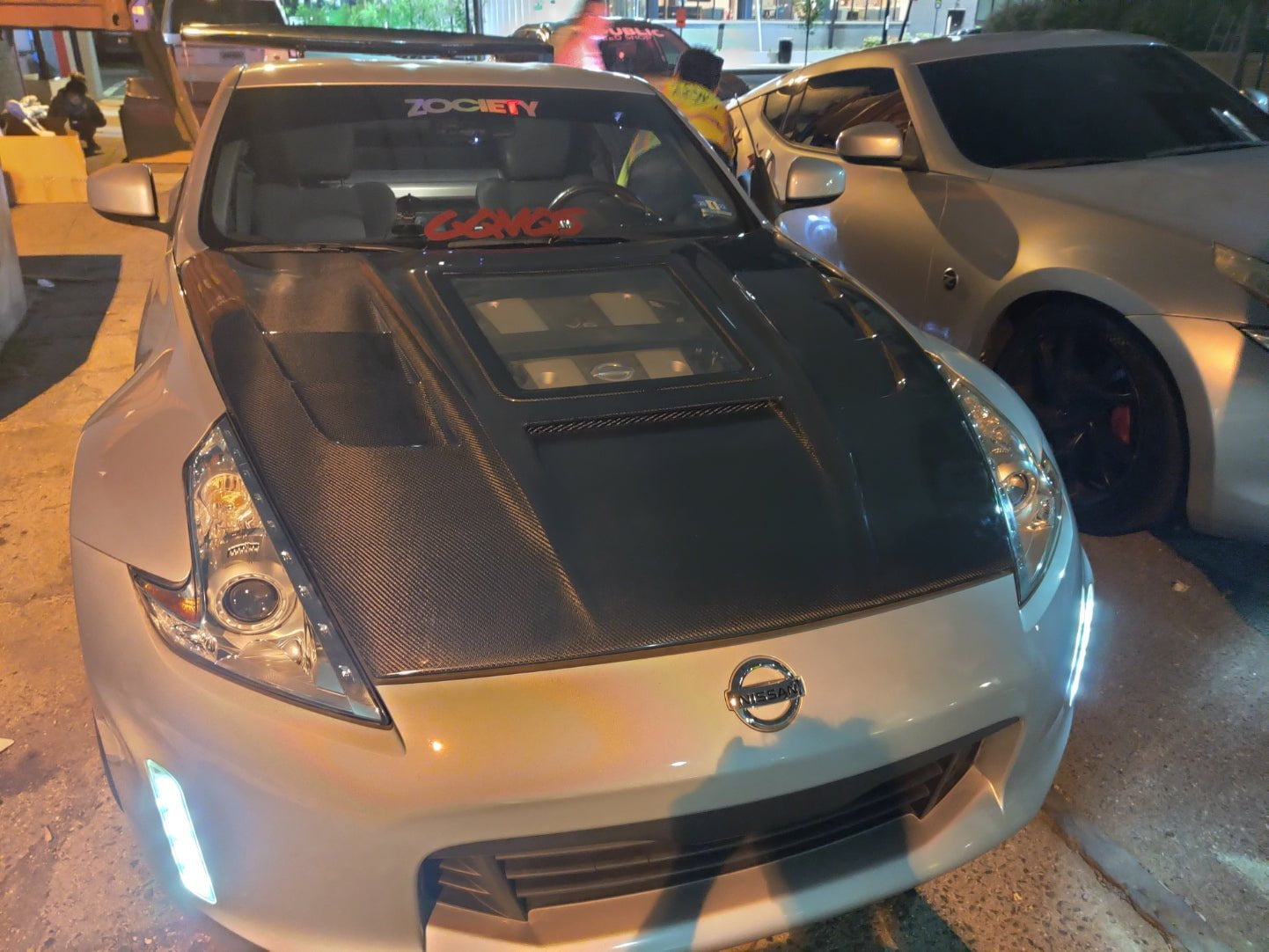 CMST Tuning Carbon Fiber Hood with Tempered Glass for Nissan 370Z Z34 Fairlady Z - Robot Bodykits