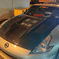 CMST Tuning Carbon Fiber Hood with Tempered Glass for Nissan 370Z Z34 Fairlady Z - Robot Bodykits