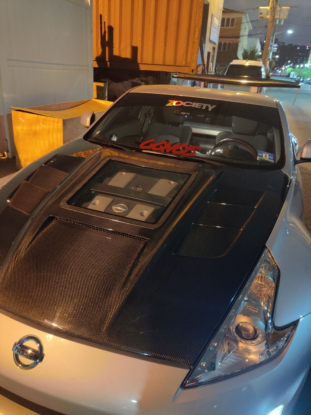CMST Tuning Carbon Fiber Hood with Tempered Glass for Nissan 370Z Z34 Fairlady Z - Robot Bodykits