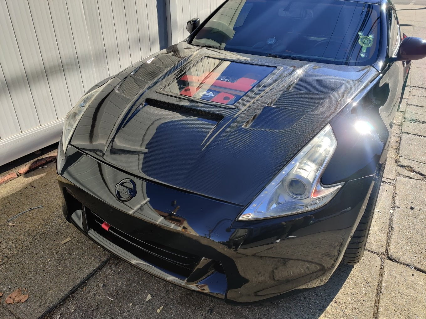 CMST Tuning Carbon Fiber Hood with Tempered Glass for Nissan 370Z Z34 Fairlady Z - Robot Bodykits