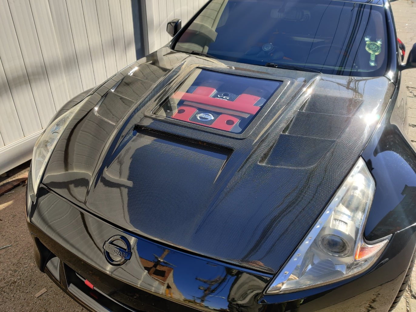 CMST Tuning Carbon Fiber Hood with Tempered Glass for Nissan 370Z Z34 Fairlady Z - Robot Bodykits
