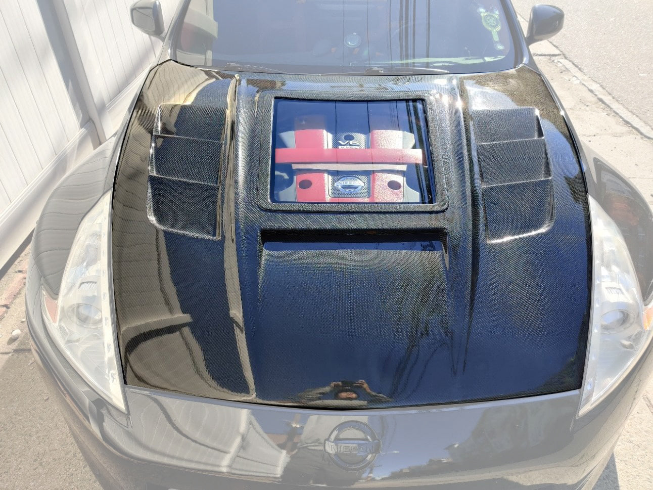 CMST Tuning Carbon Fiber Hood with Tempered Glass for Nissan 370Z Z34 Fairlady Z - Robot Bodykits