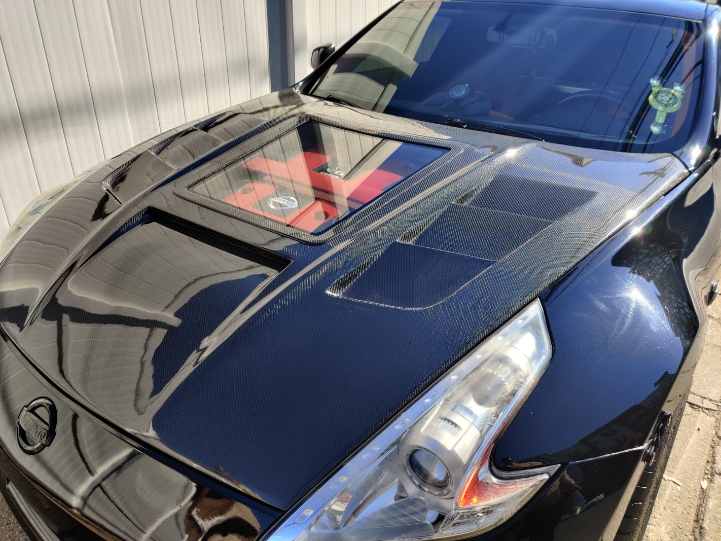 CMST Tuning Carbon Fiber Hood with Tempered Glass for Nissan 370Z Z34 Fairlady Z - Robot Bodykits