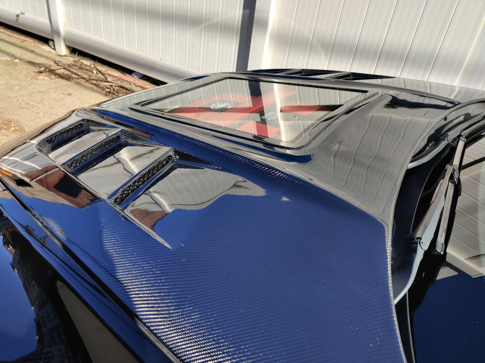 CMST Tuning Carbon Fiber Hood with Tempered Glass for Nissan 370Z Z34 Fairlady Z - Robot Bodykits