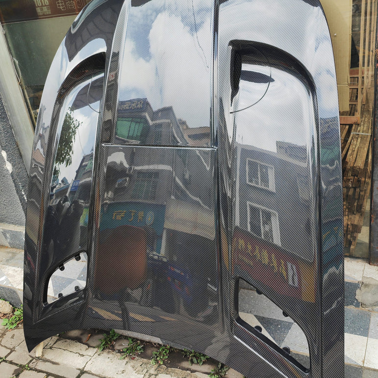 Kid Louis Mercedes Benz C190 AMG GT GTS GTC GTR Dry-Carbon Fiber Hood / Bonnet Black Series Style 2015 - 2021