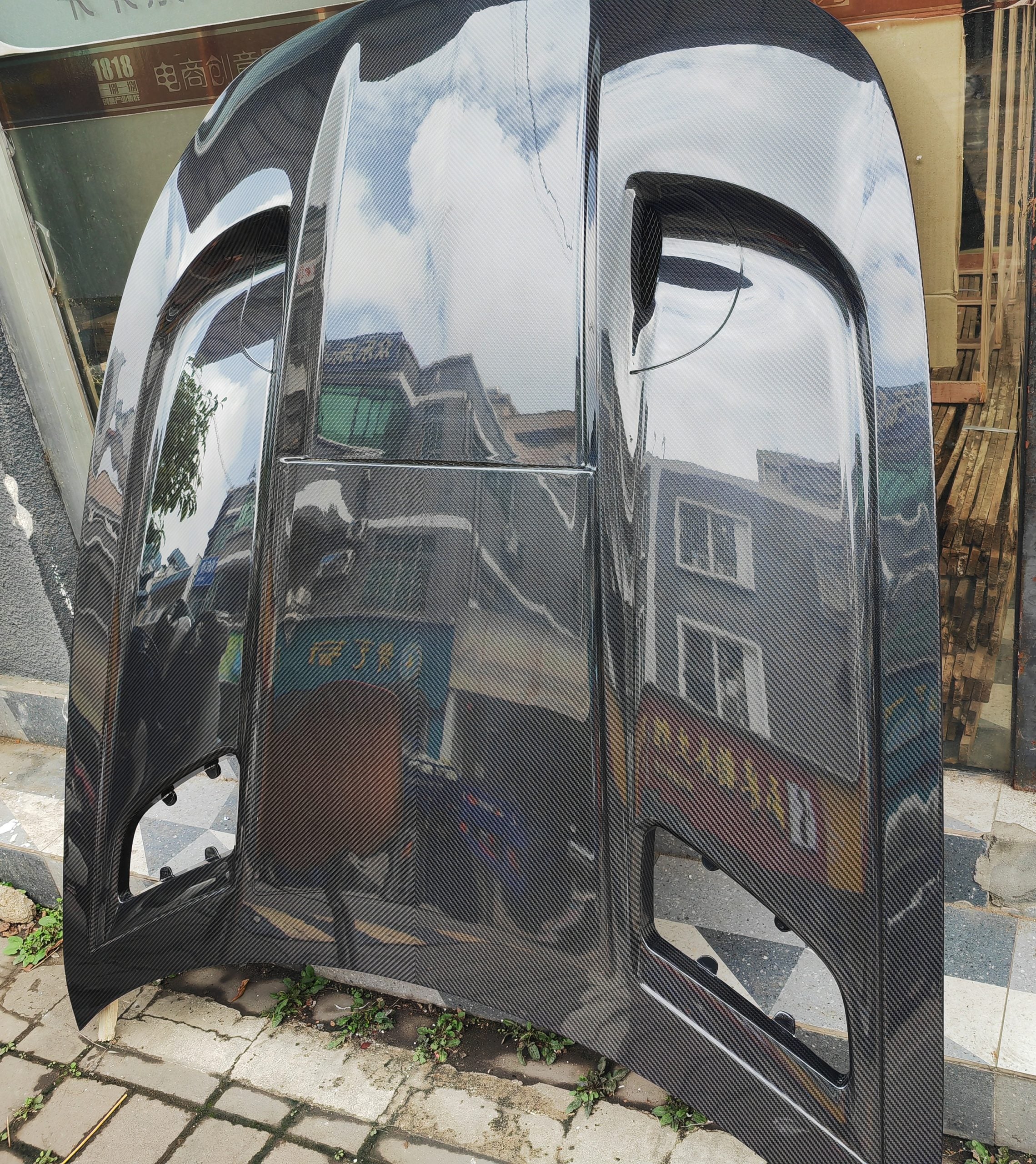 Kid Louis Mercedes Benz C190 AMG GT GTS GTC GTR Dry-Carbon Fiber Hood / Bonnet Black Series Style 2015 - 2021