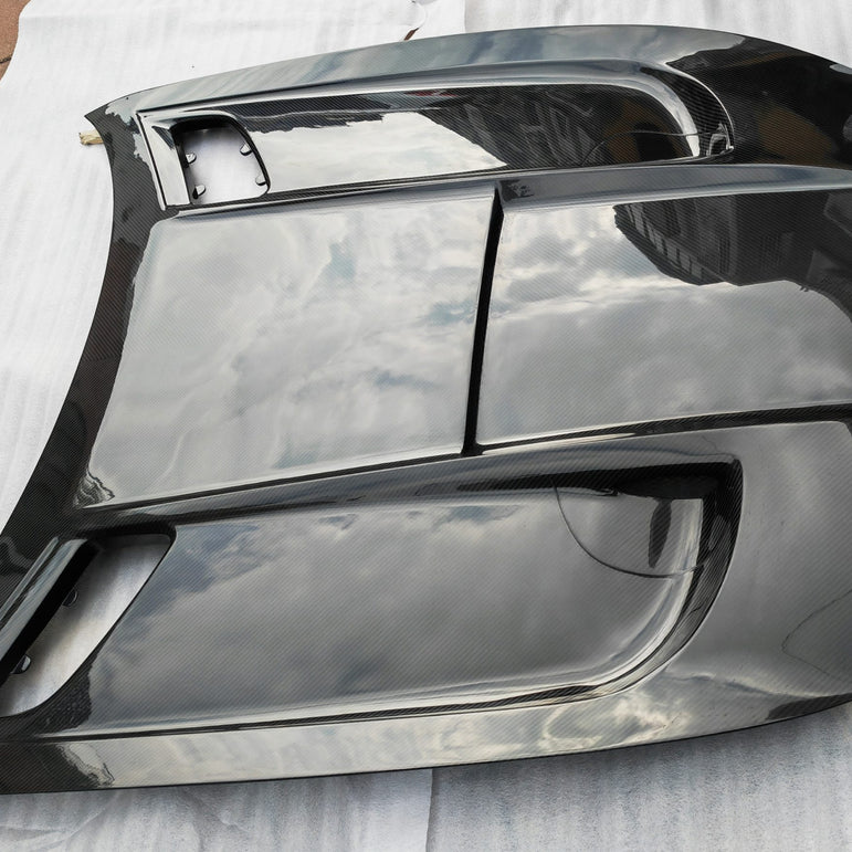 Kid Louis Mercedes Benz C190 AMG GT GTS GTC GTR Dry-Carbon Fiber Hood / Bonnet Black Series Style 2015 - 2021