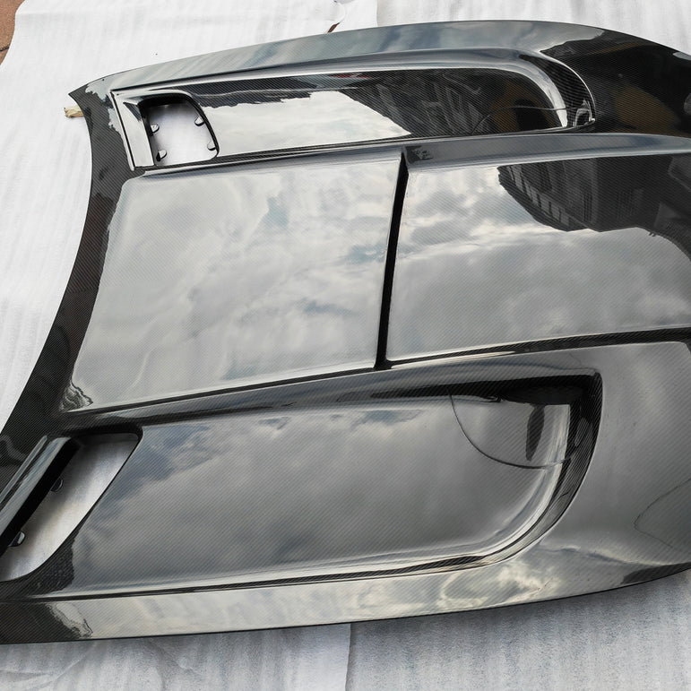 Kid Louis Mercedes Benz C190 AMG GT GTS GTC GTR Dry-Carbon Fiber Hood / Bonnet Black Series Style 2015 - 2021