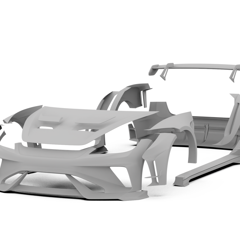 Robot Craftsman Tesla Model 3 Highland 2024+ “HACKER” Widebody FRP & Partial Carbon Full Kit