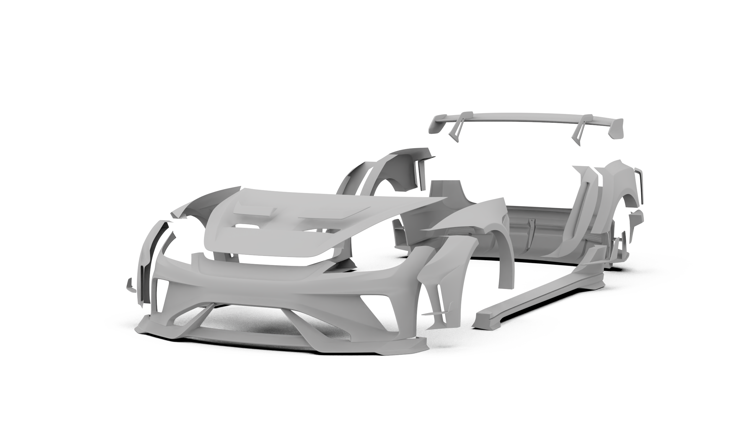 Robot Craftsman Tesla Model 3 Highland 2024+ “HACKER” Widebody FRP & Partial Carbon Full Kit