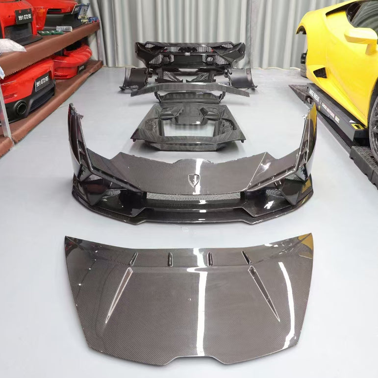Lamborghini Huracan LP580 / LP610 / EVO → Dry-Carbon Fibre Tecnica Conversion Body Kit