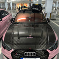 TAKD Carbon Dry Carbon Fiber Double-sided Hood Bonnet for Audi RS3 2018-2020 & S3 A3 2014-2020