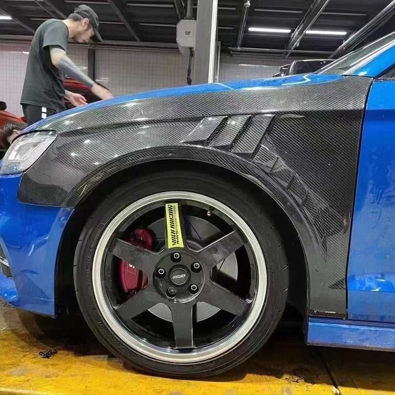TAKD Carbon Pre-preg Carbon Fiber Front Fenders for Audi RS3 8V 2018-2020 Saloon (Sedan)