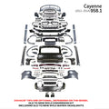 Porsche Cayenne 958.1 2011-14 to 2024 GTS (9Y0.2) Conversion Kit Including Headlight & Tail light
