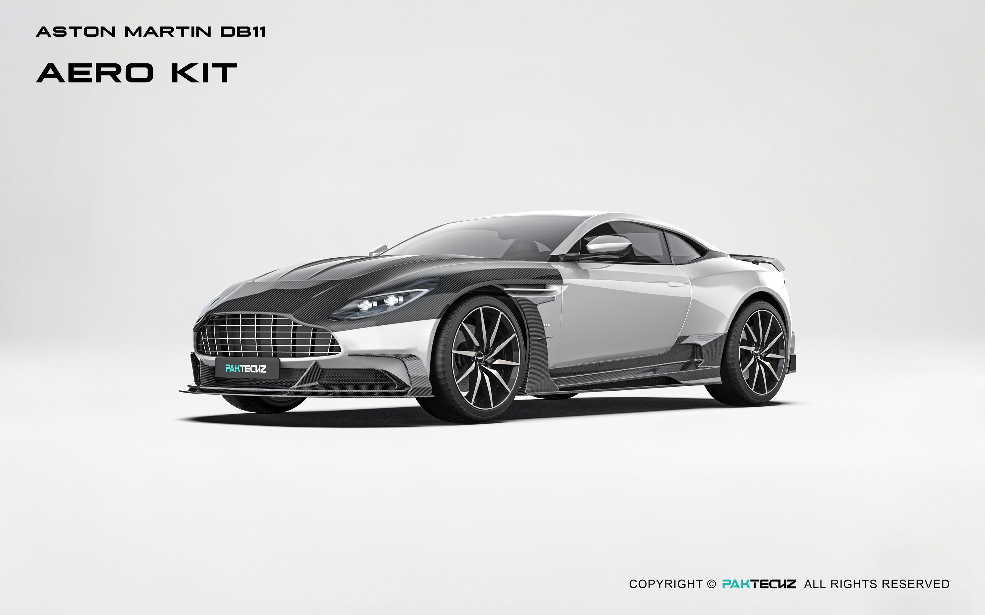 Aston Martin DB11 Paktechz Full Dry Carbon Aerodynamics kit
