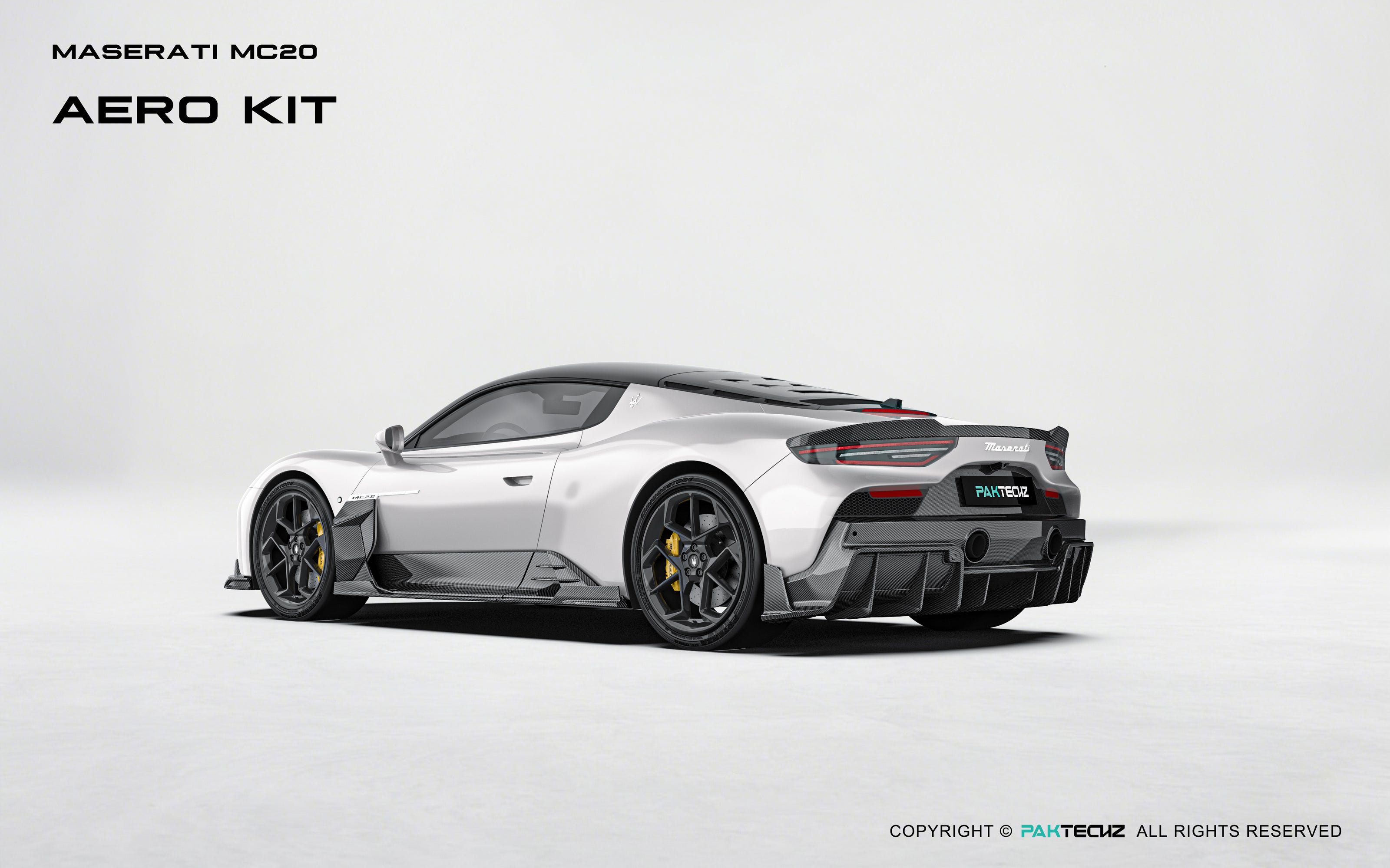Maserati MC20 Paktechz Full Dry Carbon Aerodynamics Kit