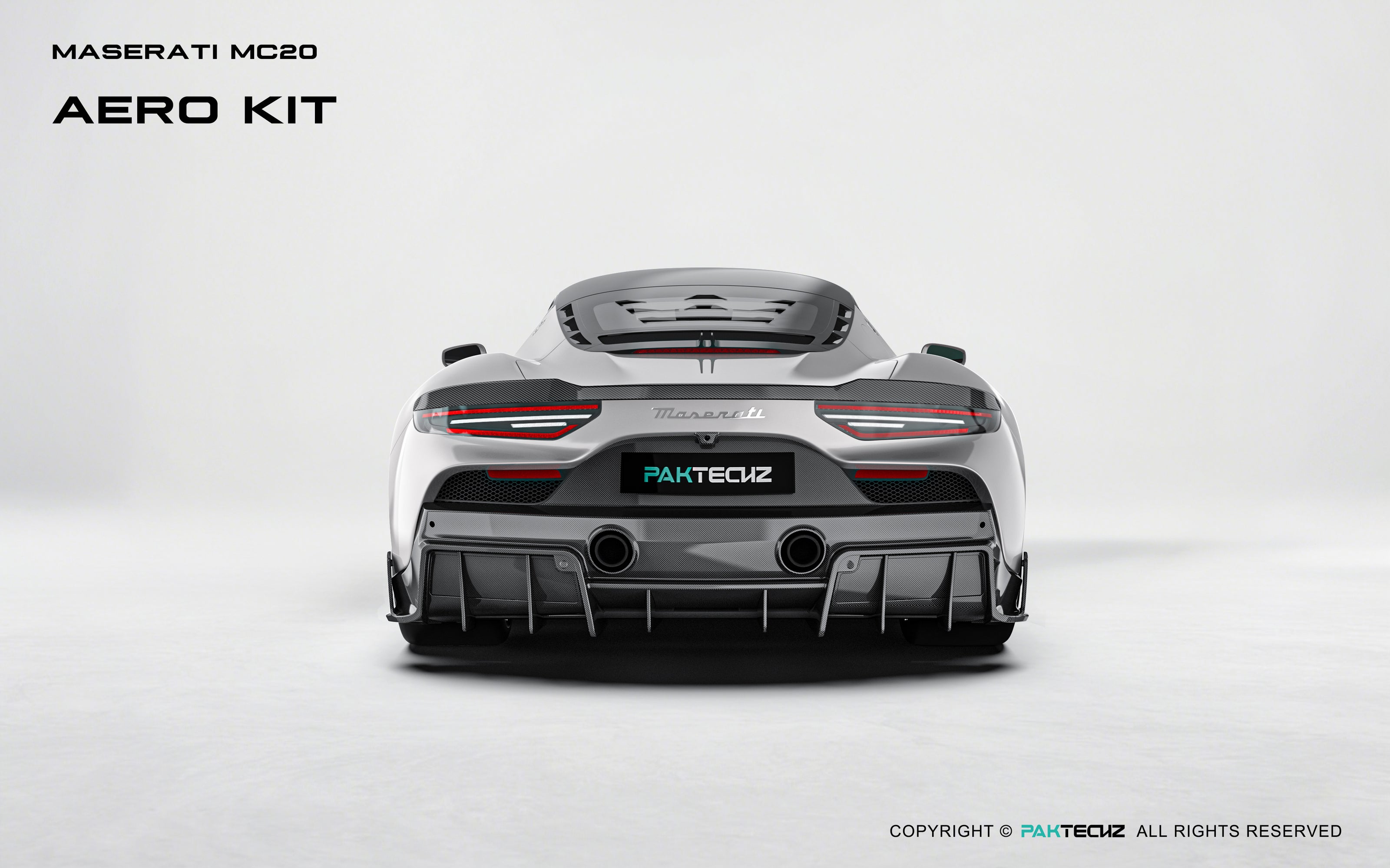 Maserati MC20 Paktechz Full Dry Carbon Aerodynamics Kit