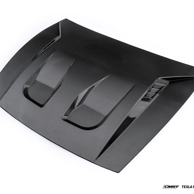CMST 2025+ Tesla Model Y Carbon Fibre Bonnet / Hood Options