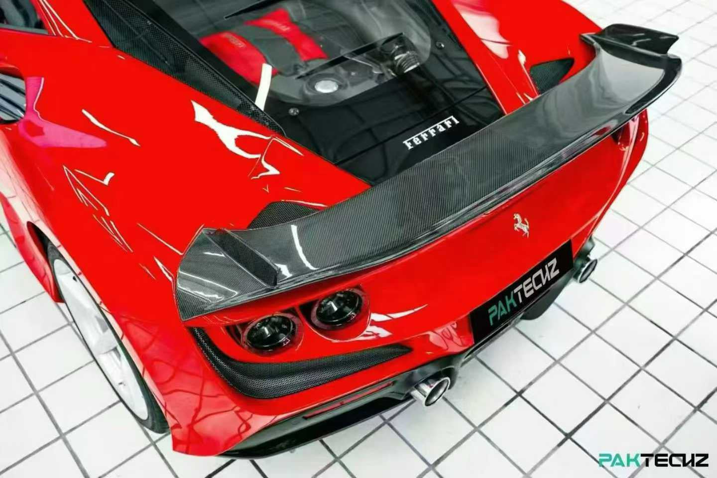 Ferrari F8 Paktechz Full Dry Carbon Aerodynamics kit