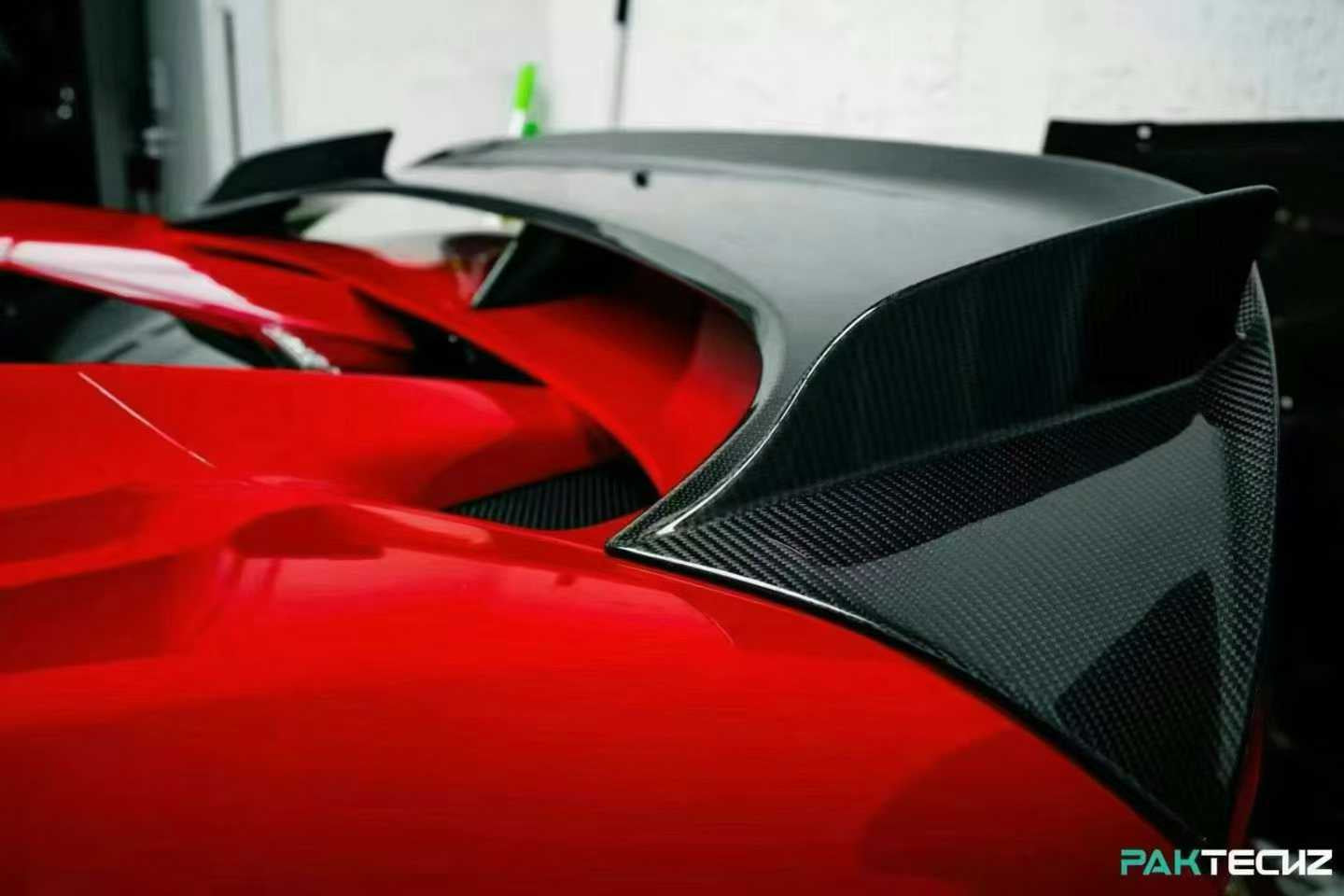 Ferrari F8 Paktechz Full Dry Carbon Aerodynamics kit