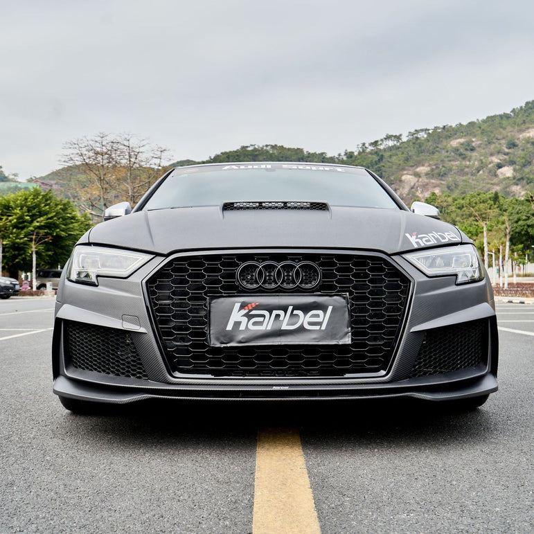 Karbel Carbon Dry Carbon Fiber RS3 Style Front Bumper for Audi A3 & A3 S Line & S3 2017-2020 8.5V