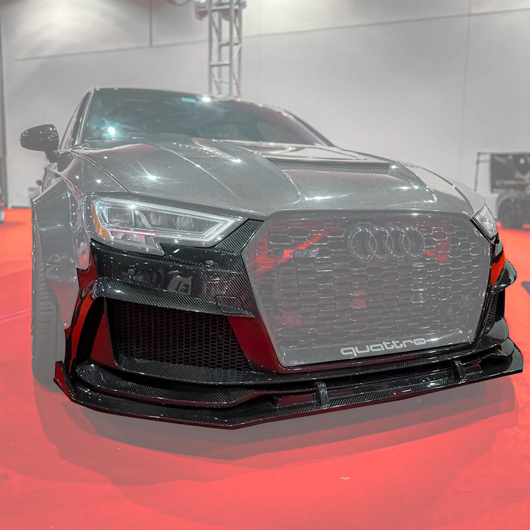 Karbel Carbon Dry Carbon Fiber RS3 Style Front Bumper for Audi A3 & A3 S Line & S3 2017-2020 8.5V
