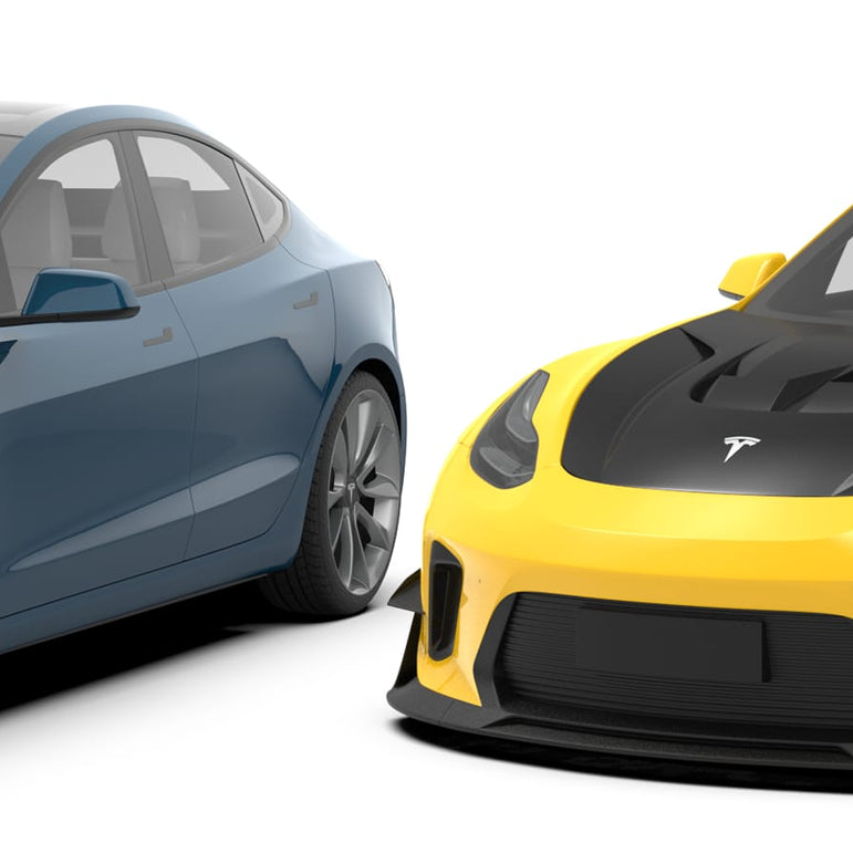 Robot Craftsman Tesla Model 3 2017-2023 “HACKER” Widebody FRP & Partial Carbon Full Kit