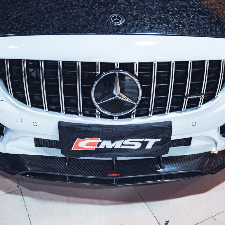 CMST Tuning PP Polyurethane Front Bumper & Grill & Carbon Fiber Front Lip  for Mercedes-Benz C43 C300 2015-2021 Coupe Sedan - Robot Bodykits