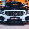 CMST Tuning PP Polyurethane Front Bumper & Grill & Carbon Fiber Front Lip  for Mercedes-Benz C43 C300 2015-2021 Coupe Sedan - Robot Bodykits