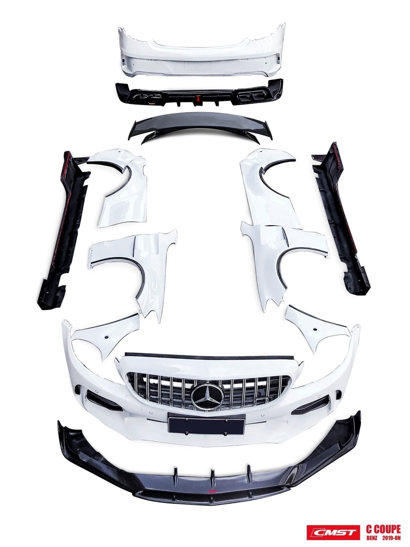 CMST Carbon Fiber Wide Body Kit for Mercedes-Benz C43 C300 C Coupe 2015-ON - Robot Bodykits