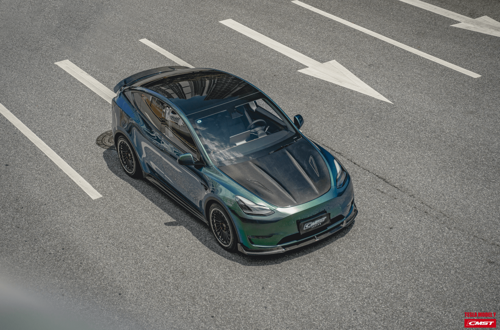 CMST Tuning Carbon Fiber Hood Ver.2 for Tesla Model Y - Robot Bodykits