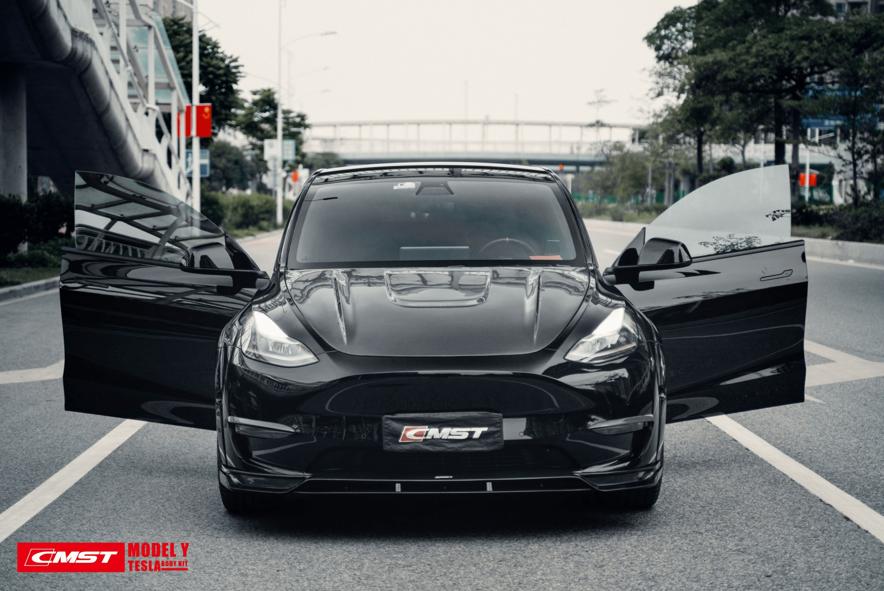 CMST Tuning Carbon Fiber Hood Bonnet Ver.1 for Tesla Model Y - Robot Bodykits