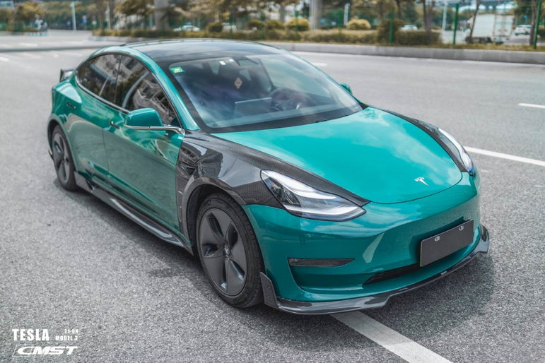 CMST Tesla Model 3 Carbon Fiber Full Body Kit Style F - Robot Bodykits