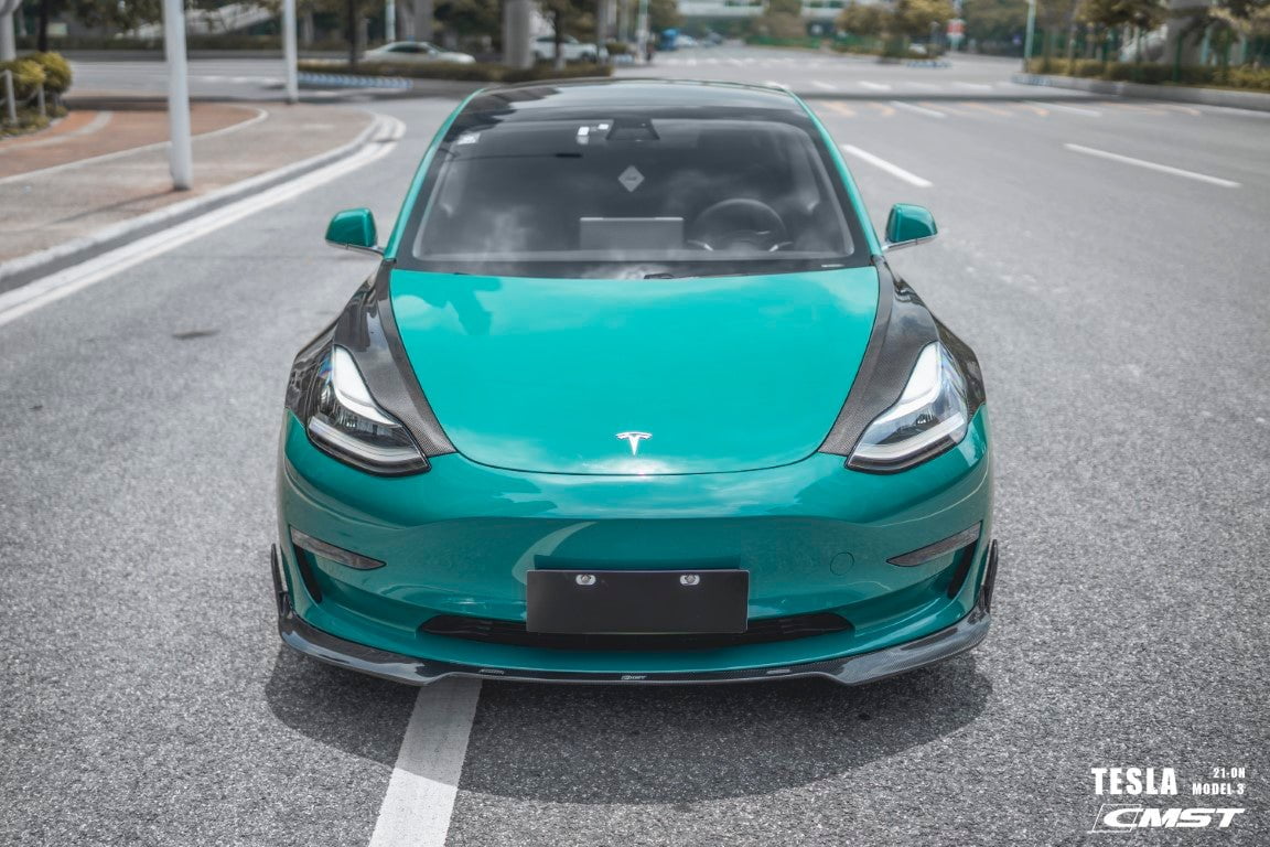 CMST Tesla Model 3 Lightweight Dry-Carbon Fiber Front Fender Replacement (1.58KG) - Robot Bodykits