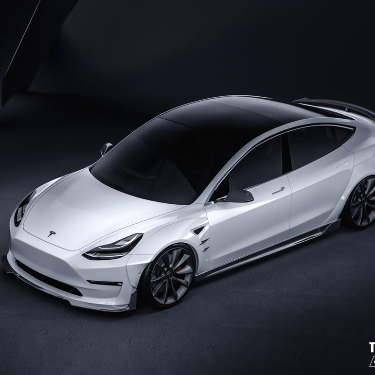 CMST Tesla Model 3 Carbon Fiber Full Body Kit Style F - Robot Bodykits