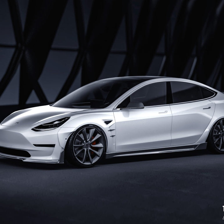 CMST Tesla Model 3 Carbon Fiber Full Body Kit Style F - Robot Bodykits