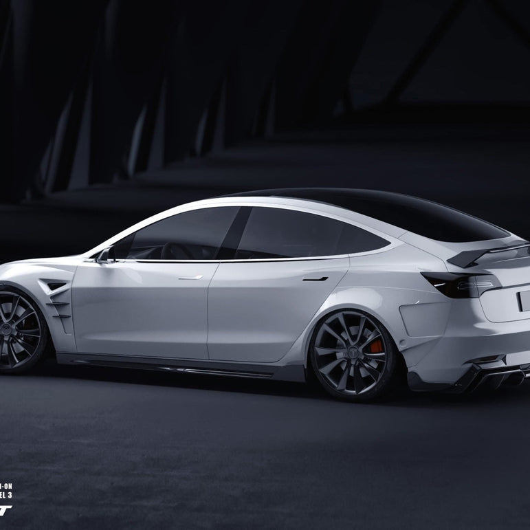 CMST Tesla Model 3 Carbon Fiber Full Body Kit Style F - Robot Bodykits