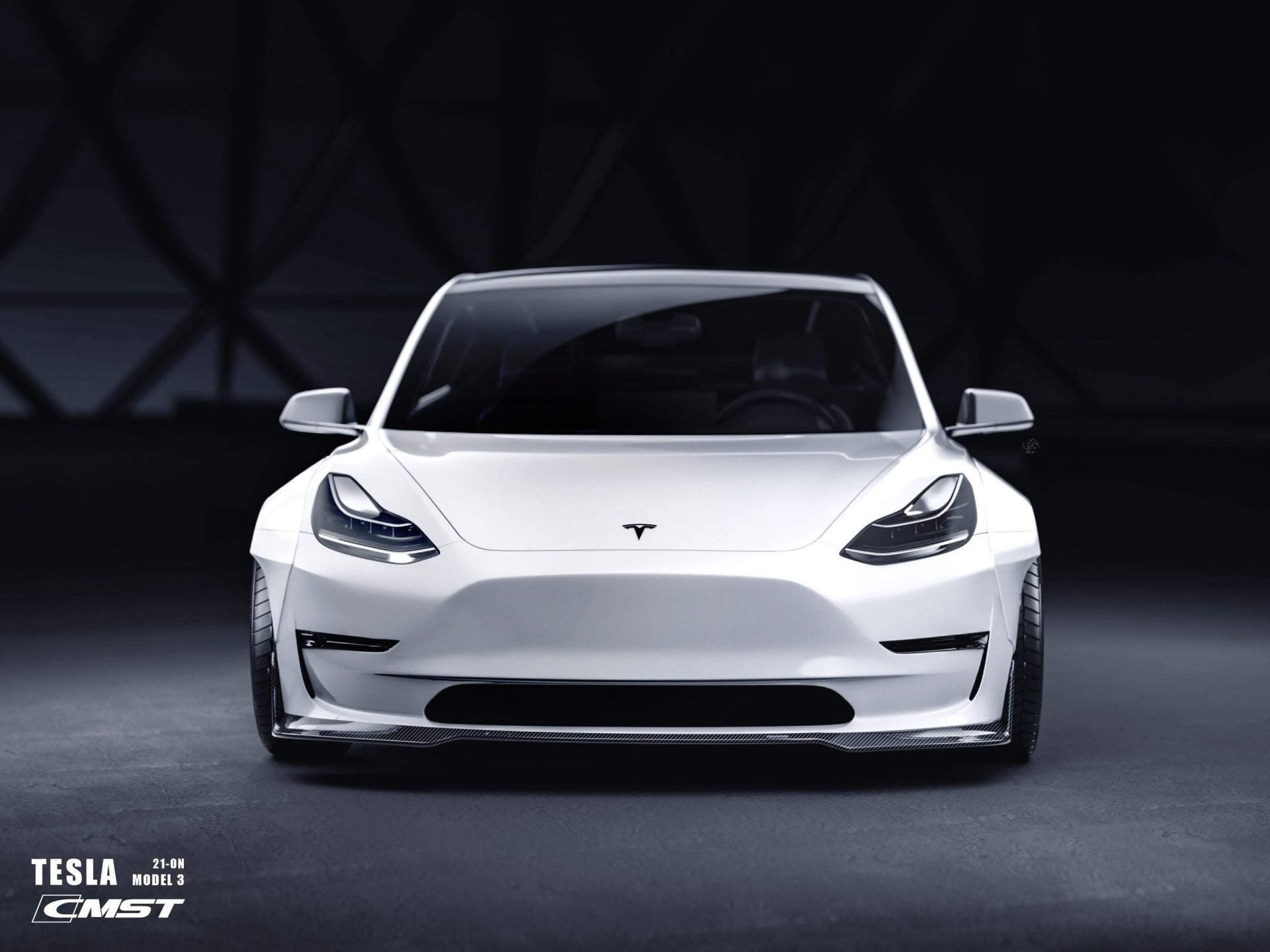 CMST Tesla Model 3 Carbon Fiber Full Body Kit Style F - Robot Bodykits