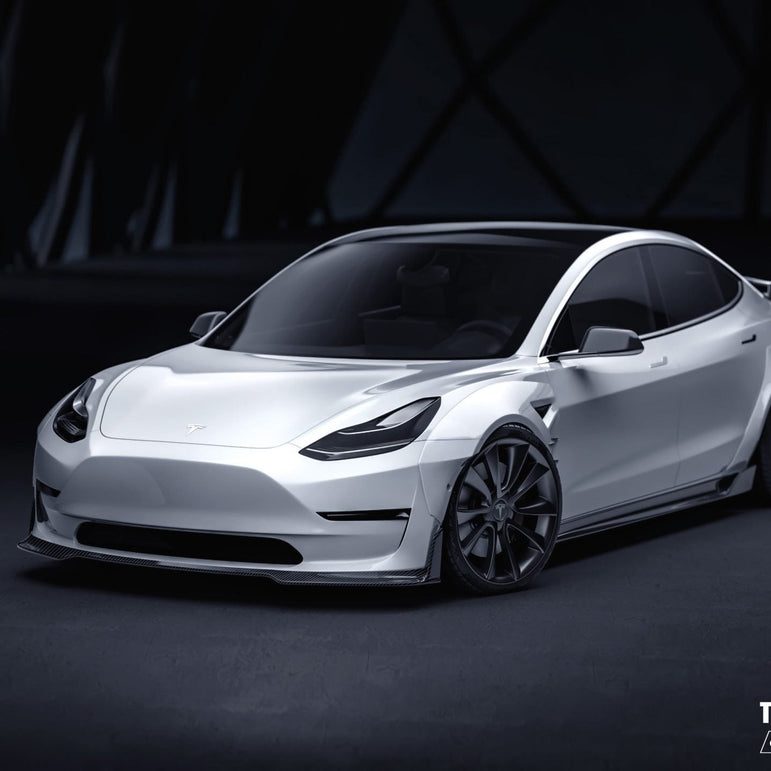 CMST Tesla Model 3 Carbon Fiber Full Body Kit Style F - Robot Bodykits